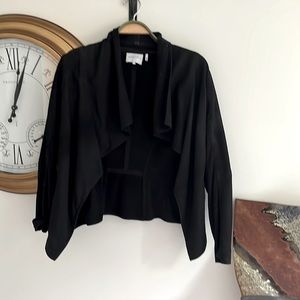 Anthropologie Draped Suede Jacket Black Size L